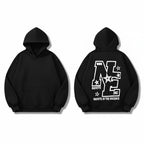 Bold Streetwear Black Hoodie